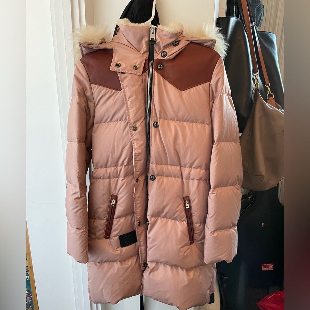 Coach Women’s Midlength Puffer Pink